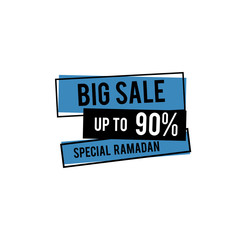 Ramadan Big Sale Label Vector Template Design Illustration