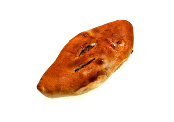 fried patty isolated on white background