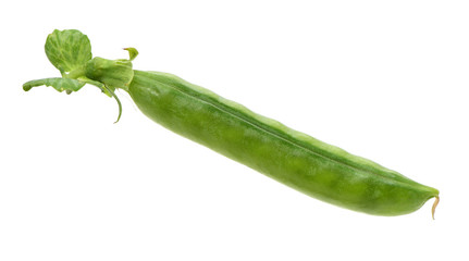Fresh peas isolated on white background 
