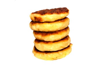 cheesecakes isolated on white background