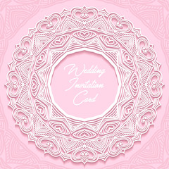 wedding invitation card paper cut design