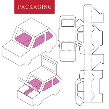 Package template transportation concept.Package Template. Isolated White Retail Mock up.