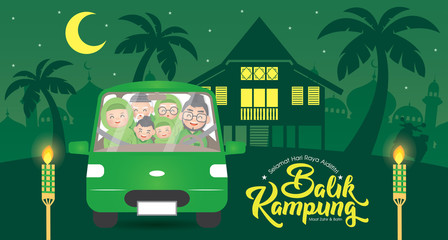 Hari Raya Aidilfitri & Balik Kampung is an important religious holiday celebrated by Muslims worldwide that marks the end of Ramadan, also known as Eid al-Fitr. (Translation: Return Home Reunion ) 