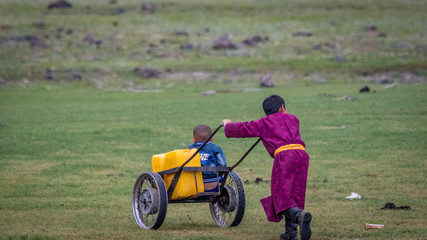 Boy with Cart