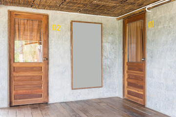 Fototapeta premium 2 Door of Interior Design Room in Country Loft Style