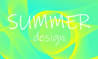 Summer background abstract. Flow shapes design.