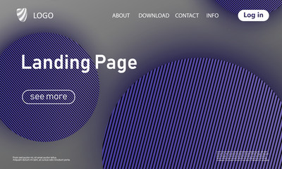 Fototapeta premium Website landing page. Material design.