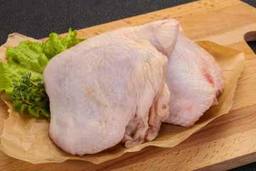 Raw chicken hip