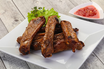 Roasted pork ribs
