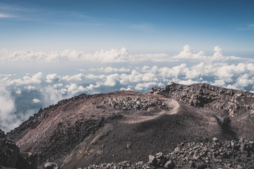 The crater of the volcano Semeru