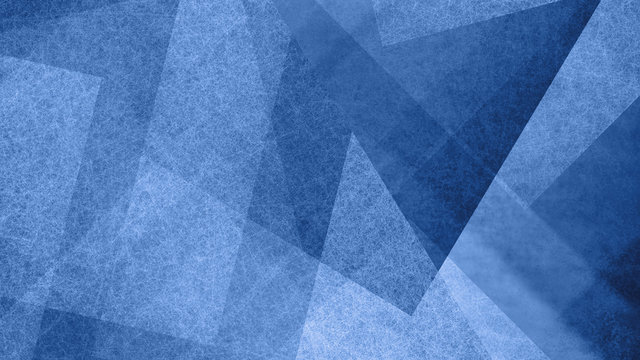 Abstract blue and white background with geometric diamond and triangle pattern. Elegant textured shapes and angles in modern contemporary design.