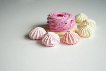 marshmallow on white background