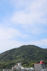 Fototapeta na wymiar 秋の雲と神戸・須磨浦公園山頂