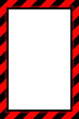 warning sign red and black stripe frame template for background and white copy space, banner frame striped awning red, stripe frame for advertising promotion special sale discount on media online