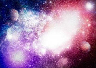 Futuristic abstract space background. Night sky with stars and nebula. Elements of this image...