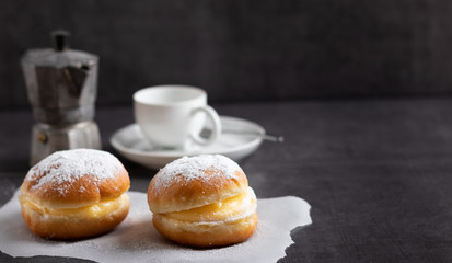 Freshly baked Berlin donuts
