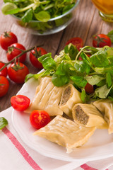 Maultaschen - swabian filled pasta ( ravioli ).