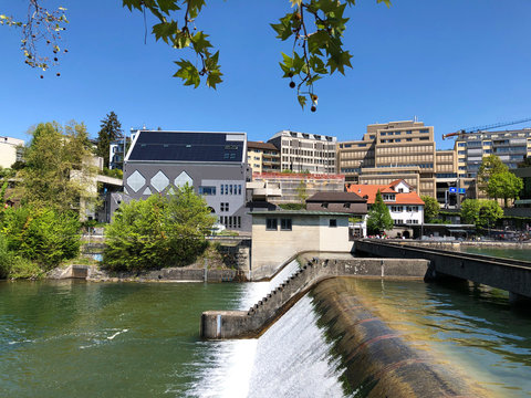 Platzspitz - Park with a turbulent past in the city of Zurich, Switzerland