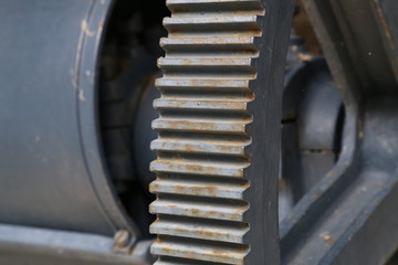 Gear transmission from metal in the old mechanism