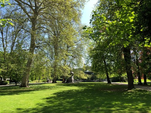 Platzspitz - Park with a turbulent past in the city of Zurich, Switzerland