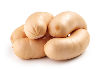 fresh boiled pork sausages