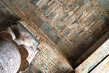 Ceiling of the Temple of Hathor, Dendera, Egypt.