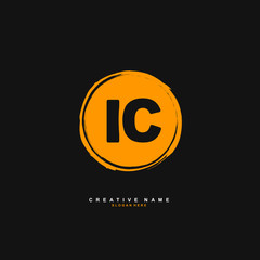 I C IC Initial logo template vector. Letter logo concept