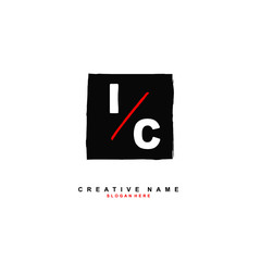 I C IC Initial logo template vector. Letter logo concept