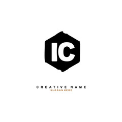 I C IC Initial logo template vector. Letter logo concept