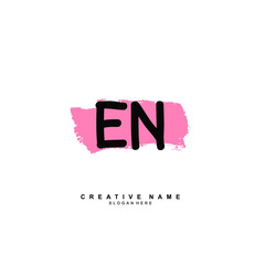 E N EN Initial logo template vector. Letter logo concept