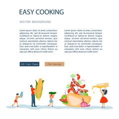 Happy Family tradition for cooking masterclass or recipe book