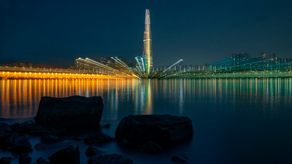 long exposure lotte world tower