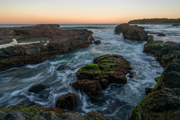 Die Felsküste von Kiama NSW Australien