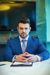 Businessman in office