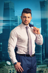 Businessman in office