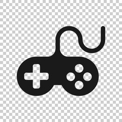 Joystick sign icon in transparent style. Gamepad vector illustration on isolated background. Gaming console controller business concept.