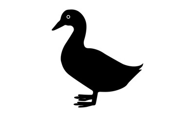Duck vector icon for farm-related or wildlife themed designs