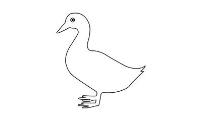 Duck vector icon for farm-related or wildlife themed designs