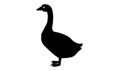 Goose silhouette vector for wildlife or countryside themed designs