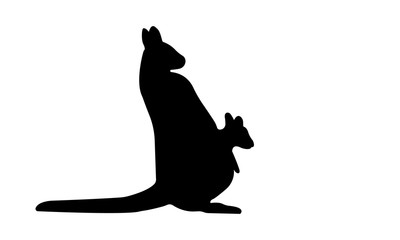 Kangaroo icon for Australian wildlife or adventure themed designs