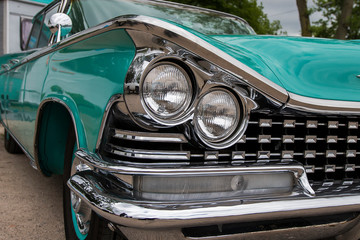 Fototapeta premium US Cars, Oldtimer, Scheinwerfer