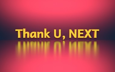 WordsThank You next written in yellow letters on pink