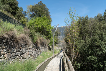 Views of Andorra la Vella from hiking trail