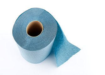 Paper towel roll isolated on white background. Roll of toilet paper.