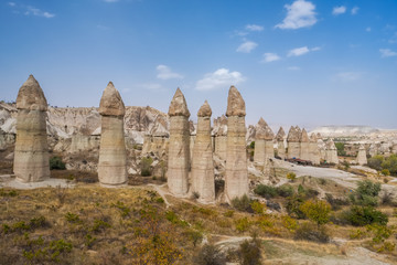 Love Valley in Cappadocia region, Turkey