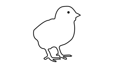 Baby chicken icon for Easter or farm