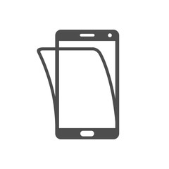 screen protection glass or film on smartphone vector icon isolated on white background. web icon for mobile and ui design