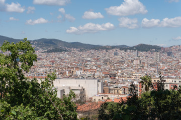 Fototapeta na wymiar View of Barcelona from Montjuic