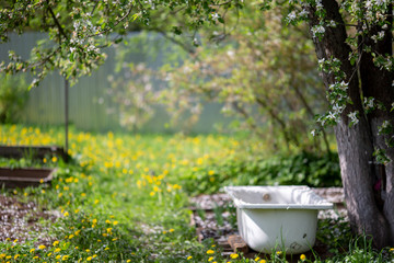 white bathtub