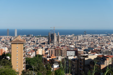 Obraz premium Aerial view of Barcelona from El Carmel Bunkers